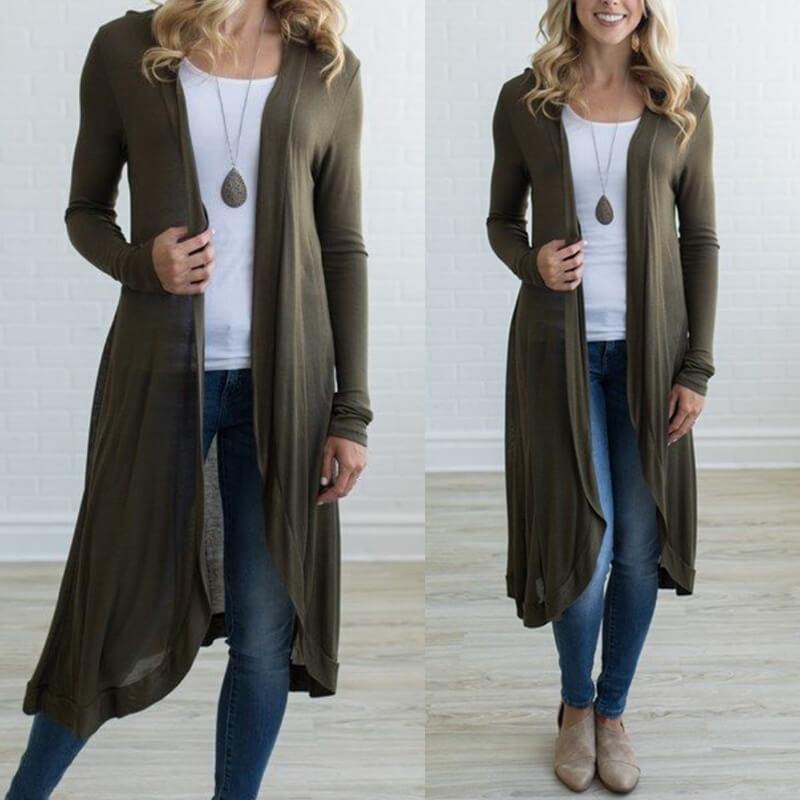 Casaco Femeninas Tricot Duster